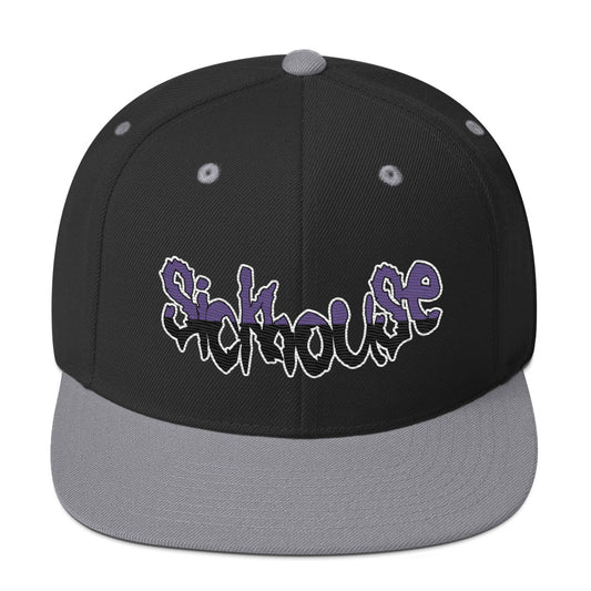 Sickhouse Black & Silver Snapback Hat